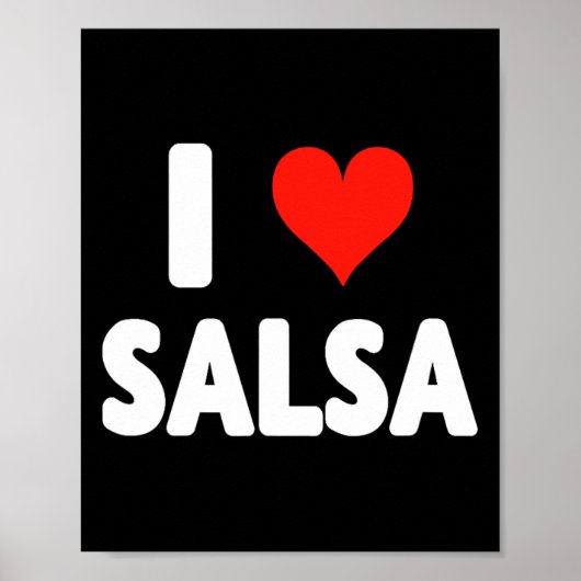 I Liebe Salsa Heart Dance Dance Studio Mex Poster (Vorne)