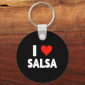 I Liebe Salsa Heart Dance Dance Studio Mex Schlüsselanhänger (Vorderseite)
