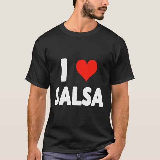 I Liebe Salsa Heart Dance Dance Studio Mex T-Shirt (Vorderseite)