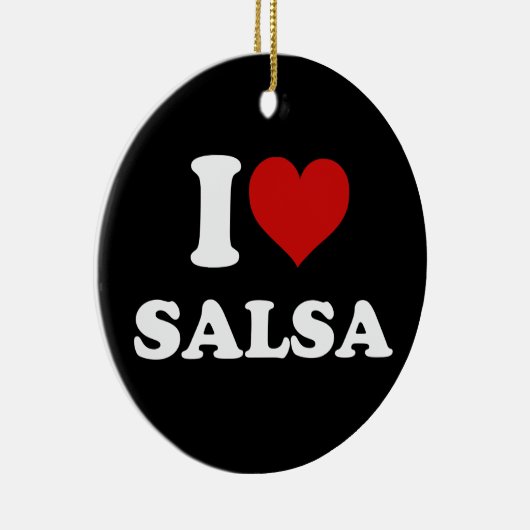 I Liebe Salsa Keramik Ornament (Rechts)