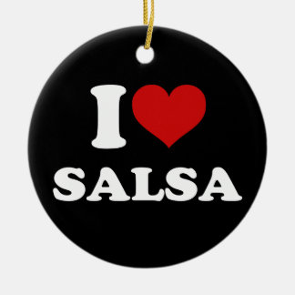 I Liebe Salsa Keramik Ornament
