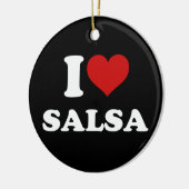 I Liebe Salsa Keramik Ornament (Links)
