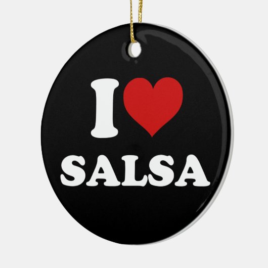 I Liebe Salsa Keramik Ornament (Links)