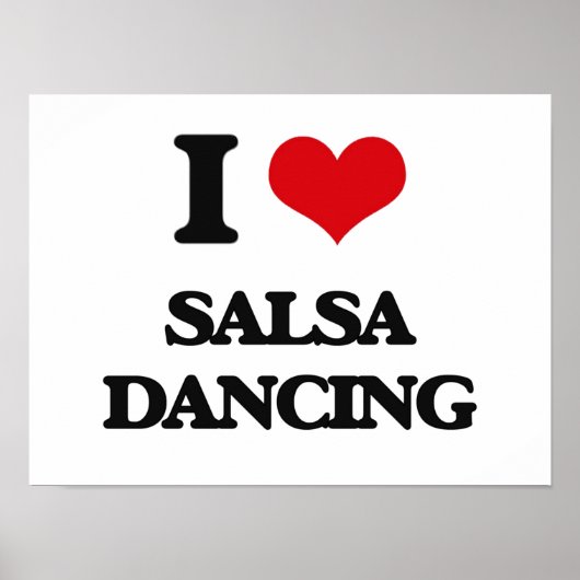 I Liebe Salsa Tancing Poster (Vorne)