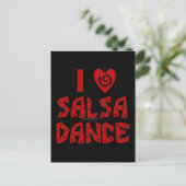 I Liebe Salsa Tanz Custom Dance Lover Postkarte (Stehend Vorderseite)