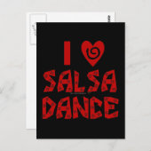 I Liebe Salsa Tanz Custom Dance Lover Postkarte (Vorne/Hinten)