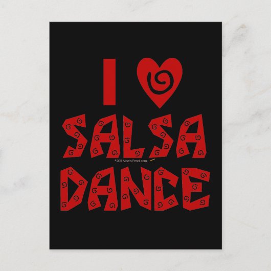 I Liebe Salsa Tanz Custom Dance Lover Postkarte (Vorderseite)