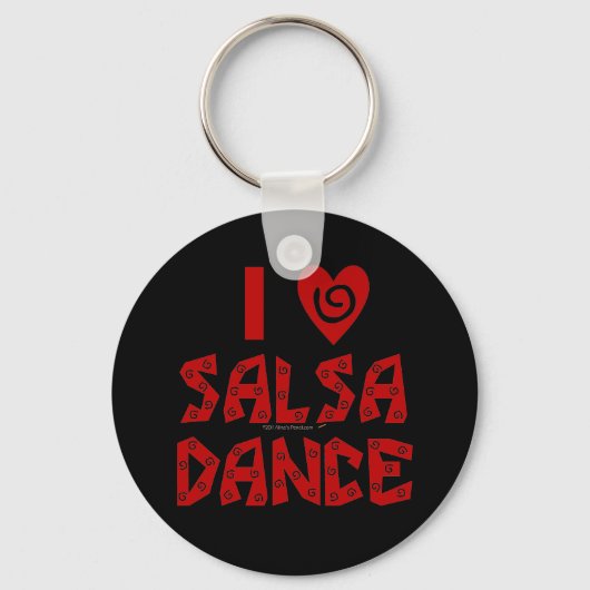 I Liebe Salsa Tanz Custom Dance Lover Schlüsselanhänger (Vorderseite)