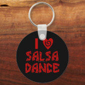 I Liebe Salsa Tanz Custom Dance Lover Schlüsselanhänger (Vorderseite)