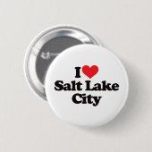 I Liebe Salt Lake City Button (Vorne & Hinten)
