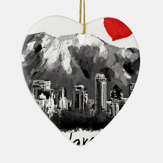 I Liebe Salt Lake City Keramik Ornament (Rechts)