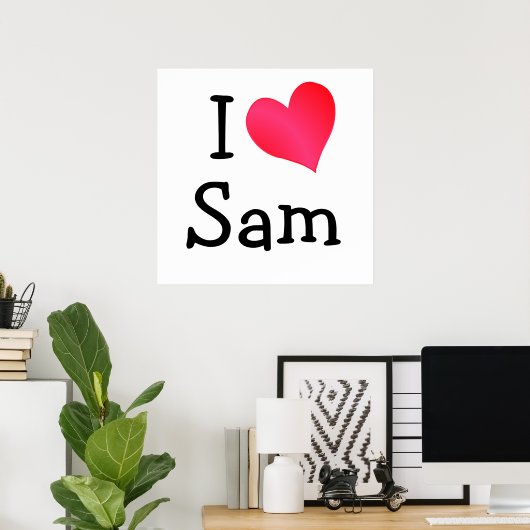 I Liebe Sam Poster (Heimbüro)