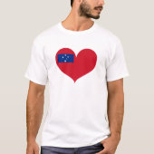 I Liebe Samoa Flag T-Shirt (Vorderseite)