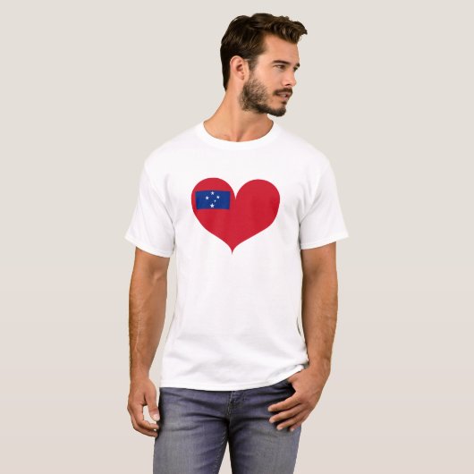 I Liebe Samoa Flag T-Shirt (Vorne ganz)