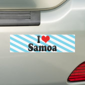 I Liebe Samoa-Inseln Autoaufkleber (Auf Auto)