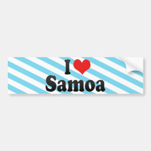 I Liebe Samoa-Inseln Autoaufkleber
