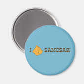 I Liebe Samosas Magnet (Vorderseite/Rückseite)