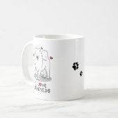 I Liebe Samoyeds - Niedlicher Hund Kaffeetasse (Vorderseite Links)