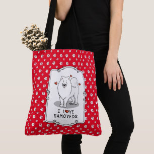 I Liebe Samoyeds - Niedlicher Hund Tasche