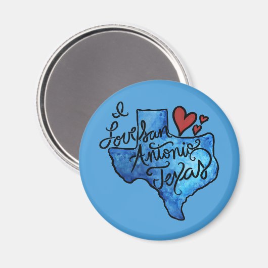 I Liebe San Antonio Texas Magnet (Vorderseite/Rückseite)
