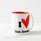 I Liebe San Antonio Zweifarbige Tasse (VorderseiteRechts)