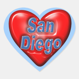 I Liebe San Diego Herz-Aufkleber