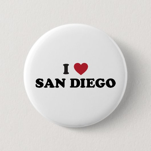 I Liebe San Diego Kalifornien Button (Vorderseite)