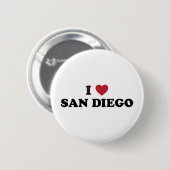 I Liebe San Diego Kalifornien Button (Vorne & Hinten)