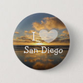 I Liebe San Diego Kalifornien Schaltfläche Button (Vorderseite)