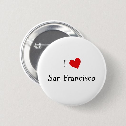 I Liebe San Francisco Button (Vorne & Hinten)