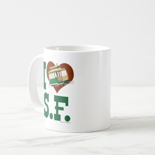 I Liebe San Francisco Cable Cars Kaffeetasse (Vorderseite Links)
