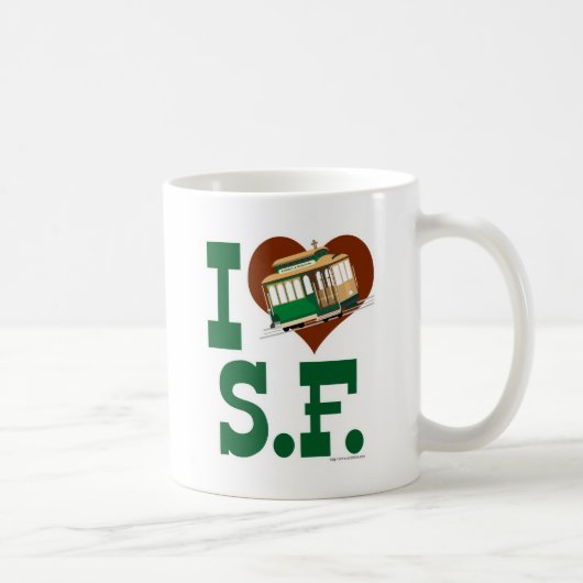 I Liebe San Francisco Cable Cars Kaffeetasse (Rechts)
