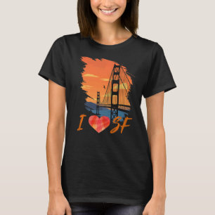I Liebe San Francisco, die Golden Gate Bridge T-Shirt