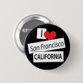 I Liebe San Francisco Kalifornien Button (Vorne & Hinten)