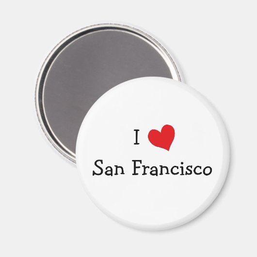 I Liebe San Francisco Magnet (Vorderseite/Rückseite)