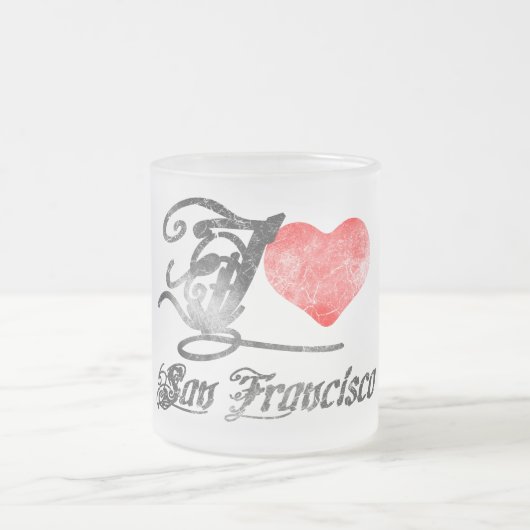 I Liebe San Francisco Mattglastasse (Mittel)
