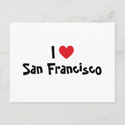 I Liebe San Francisco Postkarte (Vorderseite)