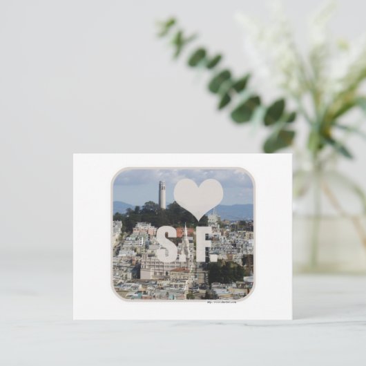 I Liebe San Francisco Postkarte (Stehend Vorderseite)