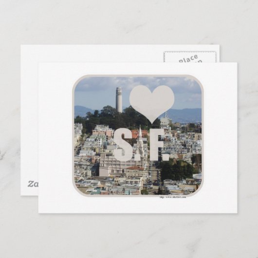 I Liebe San Francisco Postkarte (Vorne/Hinten)