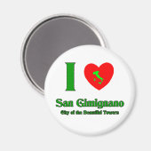 I Liebe San Gimignano Italien Magnet (Vorderseite/Rückseite)