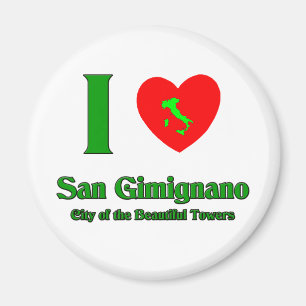 I Liebe San Gimignano Italien Magnet