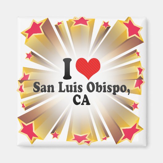 I Liebe San Luis Obispo,+CA Magnet (Vorne)
