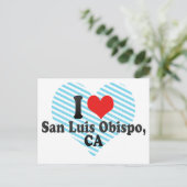 I Liebe San Luis Obispo,+CA Postkarte (Stehend Vorderseite)