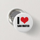 I Liebe San Mateo Button (Vorne & Hinten)