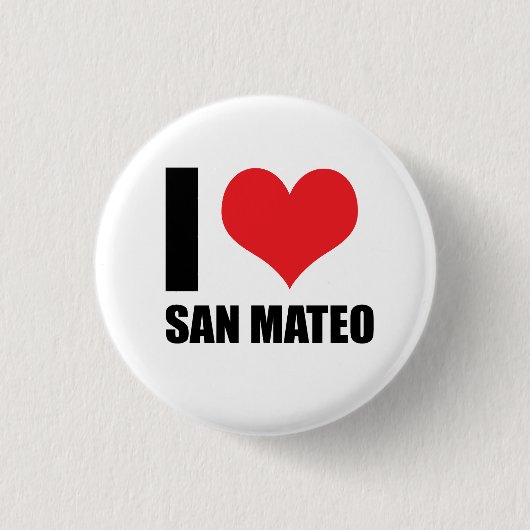 I Liebe San Mateo Button (Vorderseite)