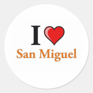 I Liebe San Miguel Runder Aufkleber