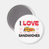 I Liebe Sandwiches Magnet (Vorderseite/Rückseite)