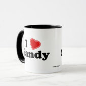 I Liebe Sandy Tasse (Vorderseite Links)