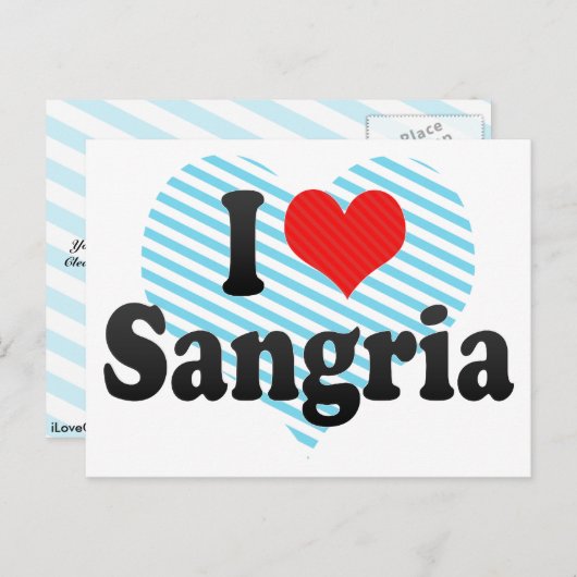 I Liebe Sangria Postkarte (Vorne/Hinten)