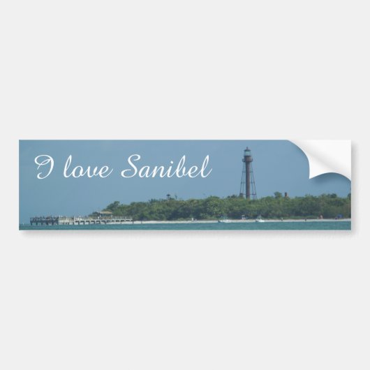 I Liebe Sanibel Autoaufkleber (Vorne)